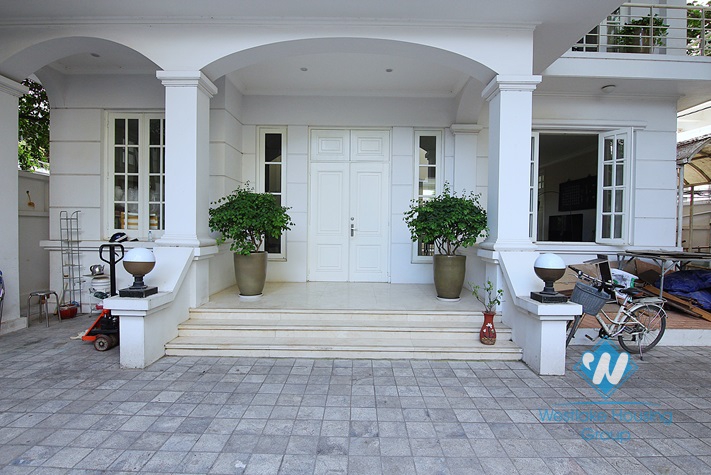 An elegant and high-end villa with a big yard for rent in Tay Ho area